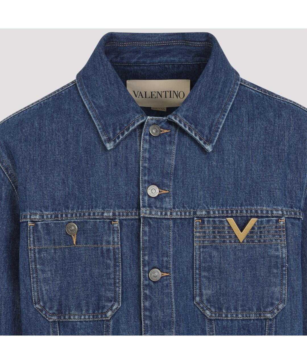 VALENTINO Синяя хлопковая куртка, фото 3
