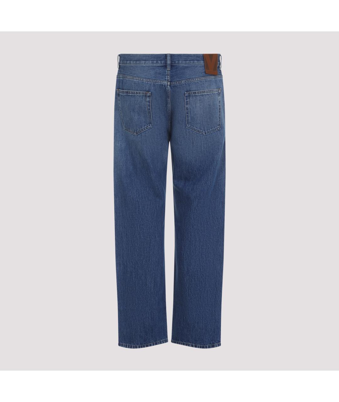 VALENTINO Синие хлопковые прямые джинсы, фото 2
