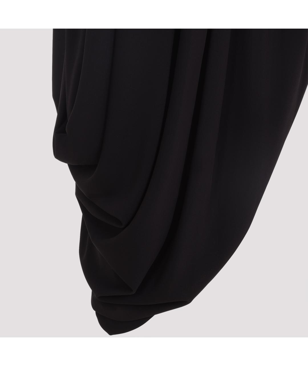 ALAIA Черная вискозная юбка миди, фото 4