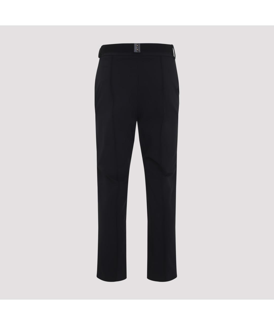 ELISABETTA FRANCHI Черные полиамидовые прямые брюки, фото 2