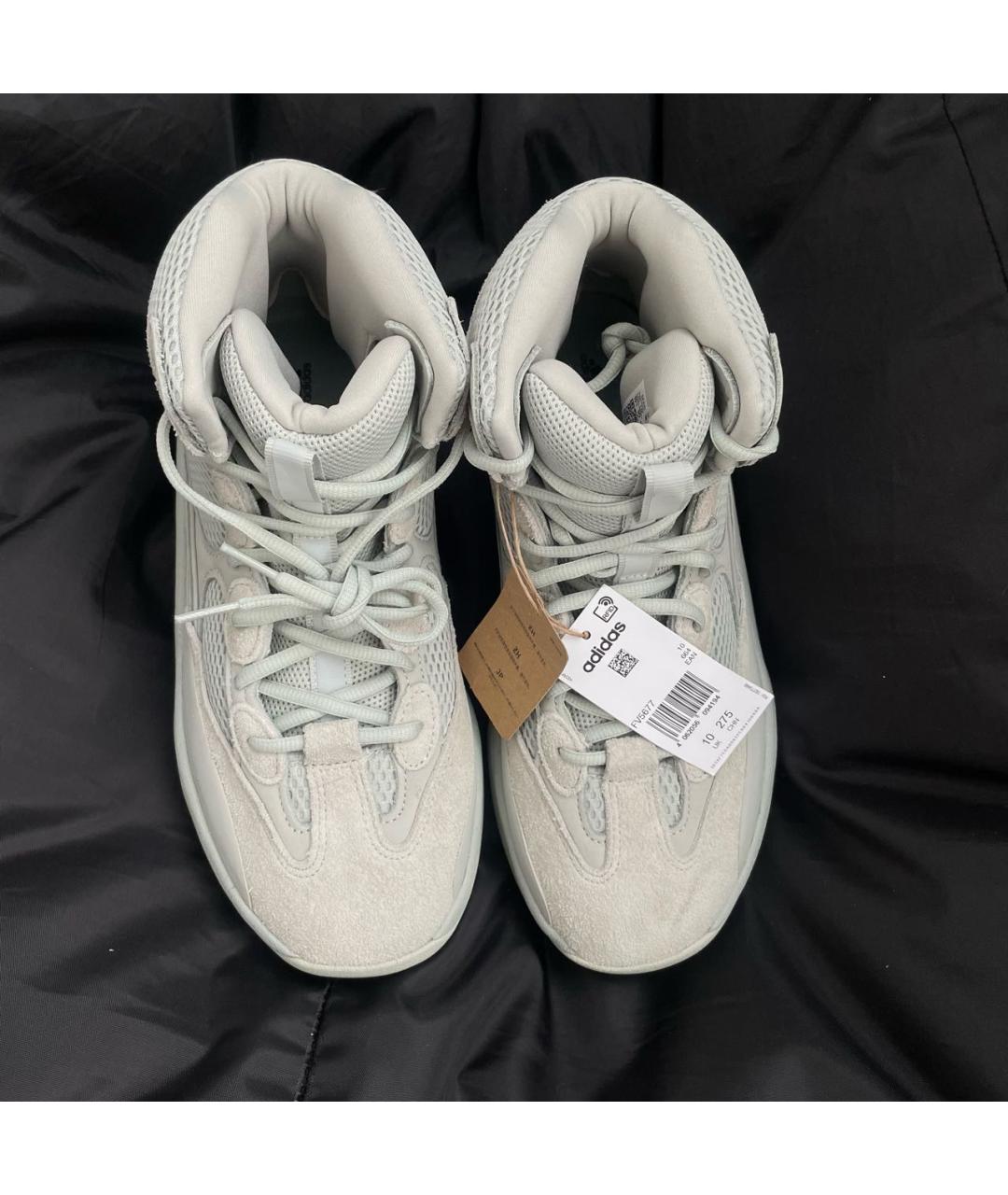 ADIDAS YEEZY Бежевые текстильные высокие кроссовки / кеды, фото 5