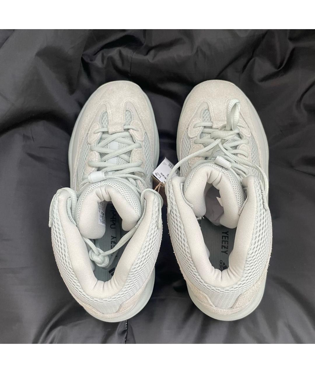 ADIDAS YEEZY Бежевые текстильные высокие кроссовки / кеды, фото 3