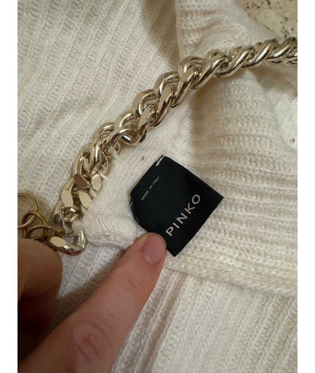 PINKO Белый шерстяной джемпер / свитер, фото 2