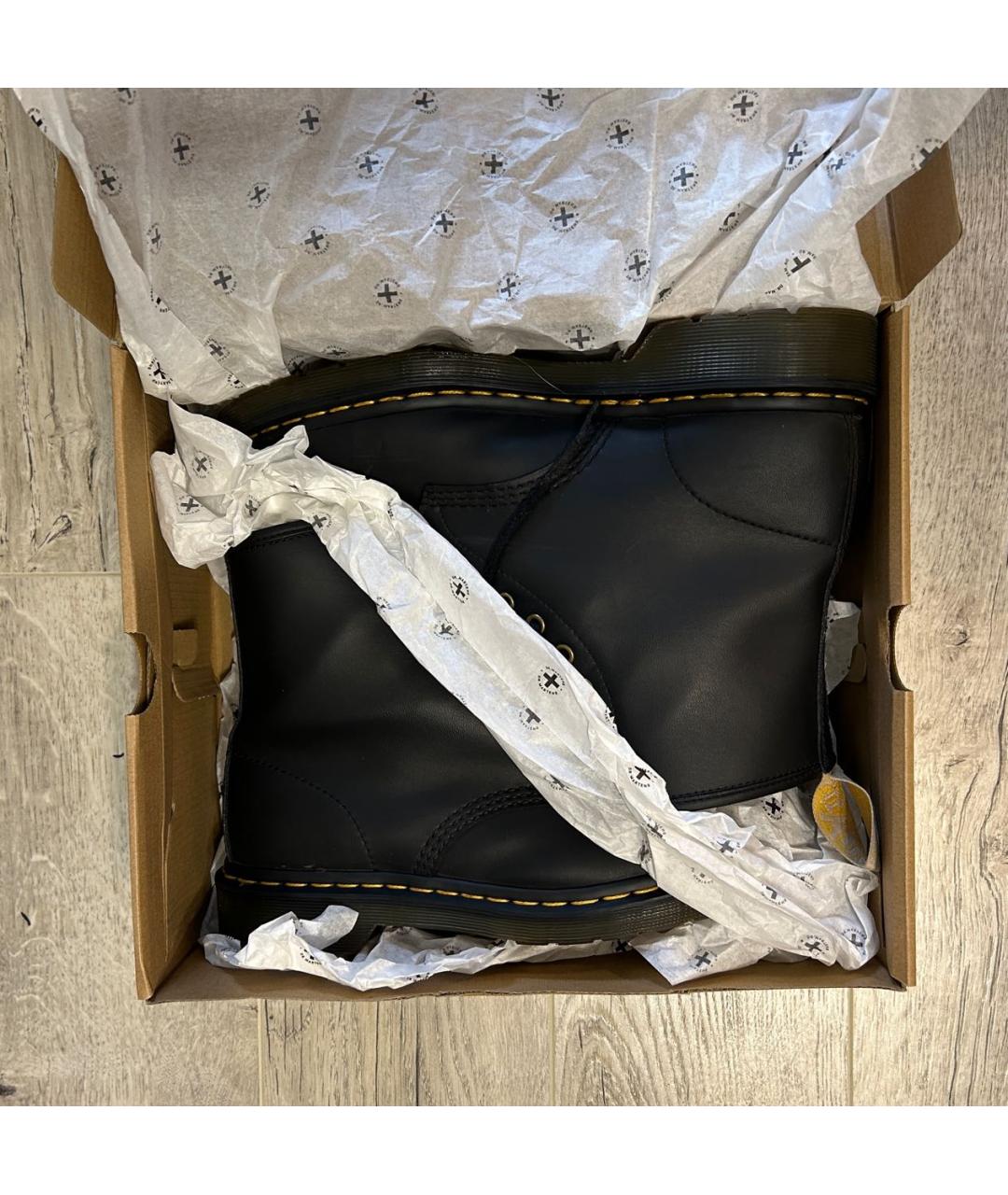 DR. MARTENS Черные высокие ботинки из искусственной кожи, фото 8