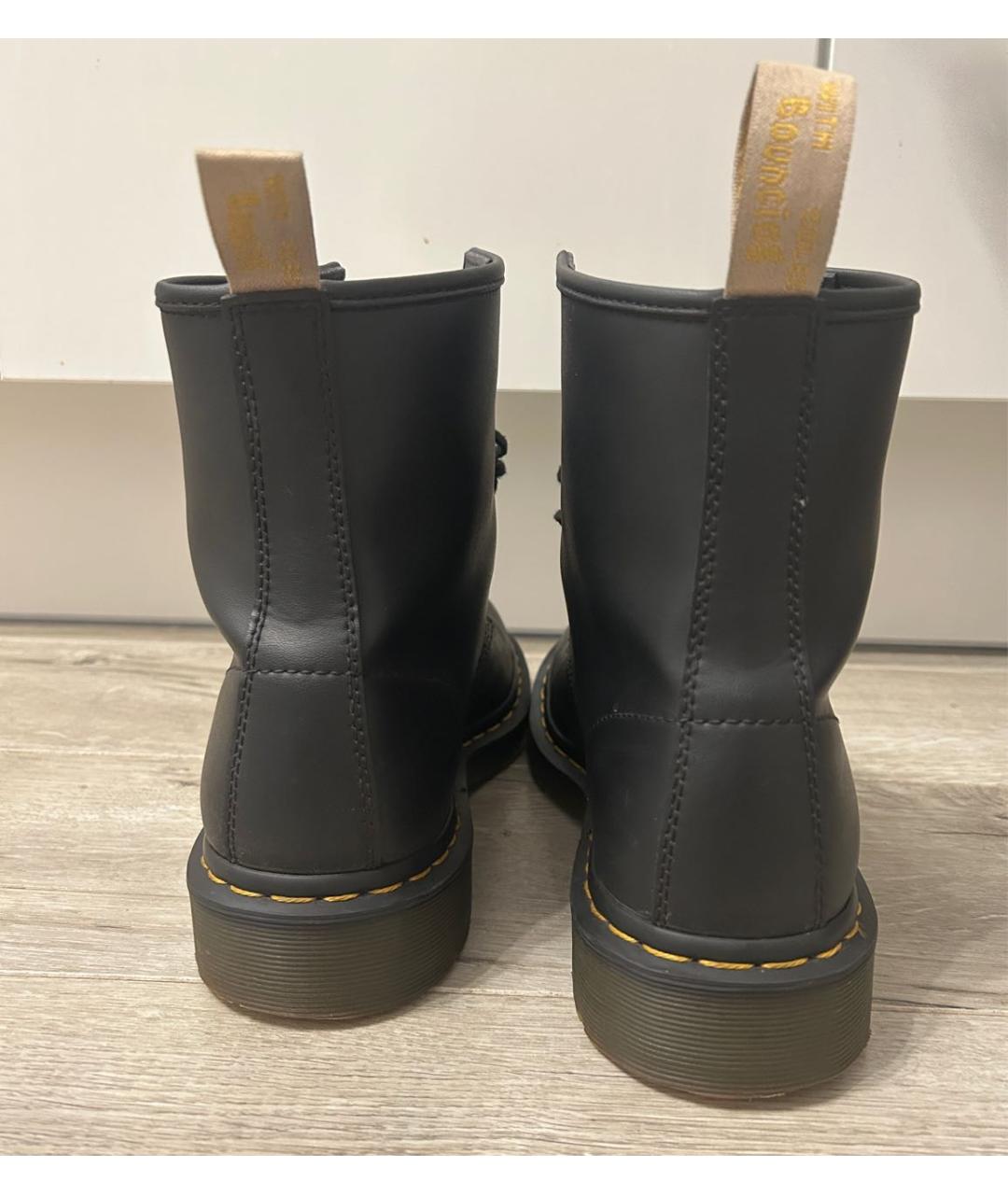 DR. MARTENS Черные высокие ботинки из искусственной кожи, фото 5