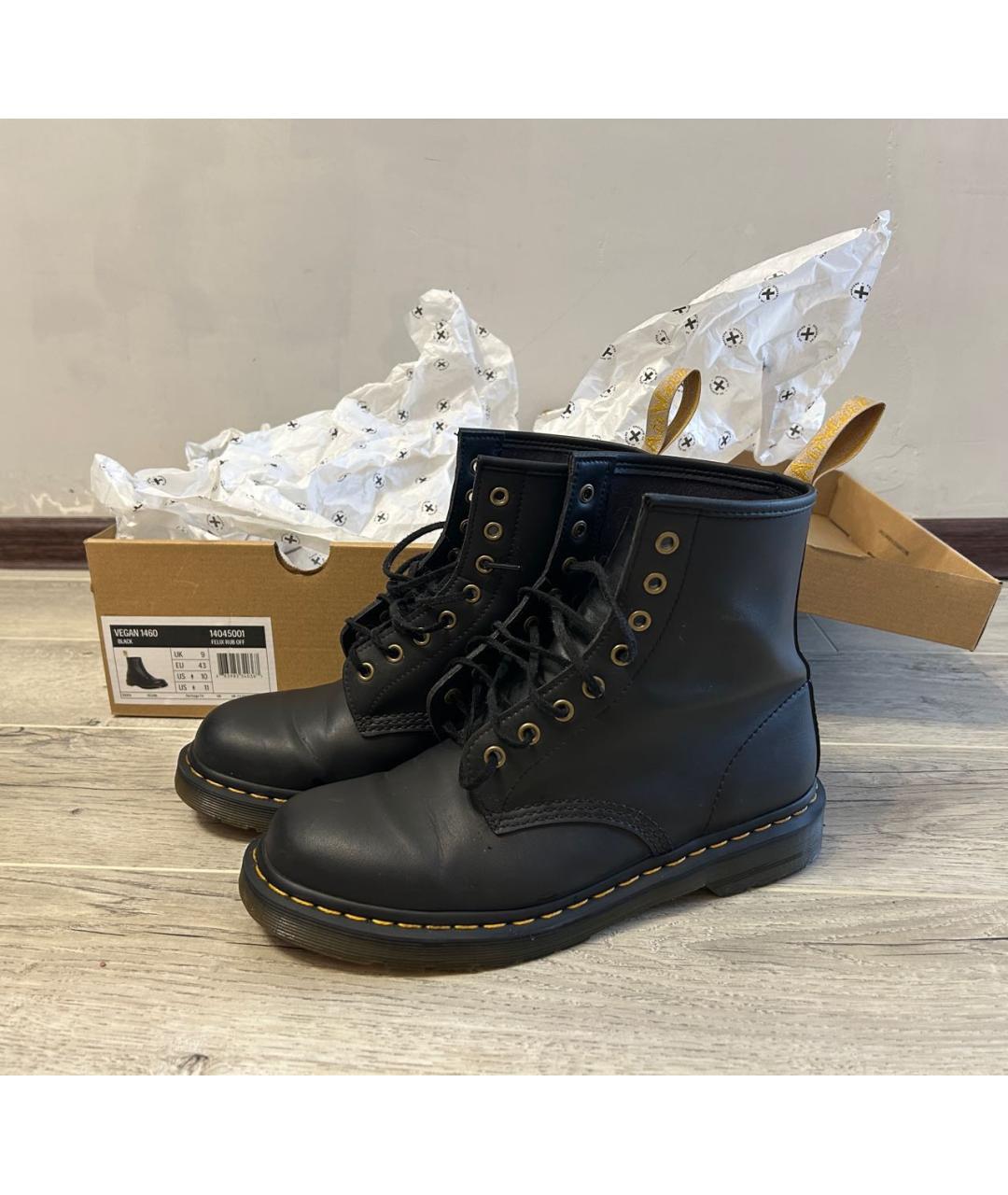 DR. MARTENS Черные высокие ботинки из искусственной кожи, фото 7