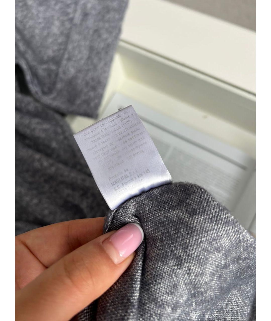 032C Серое повседневное платье, фото 4