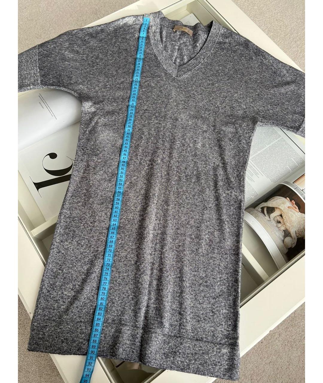 032C Серое повседневное платье, фото 7