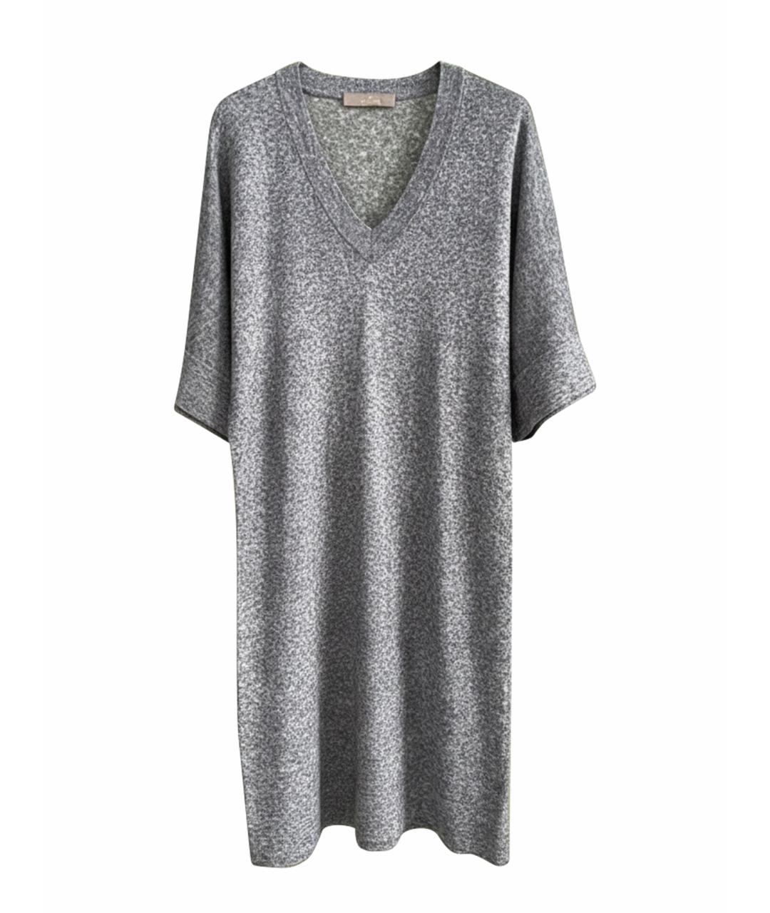 032C Серое повседневное платье, фото 1