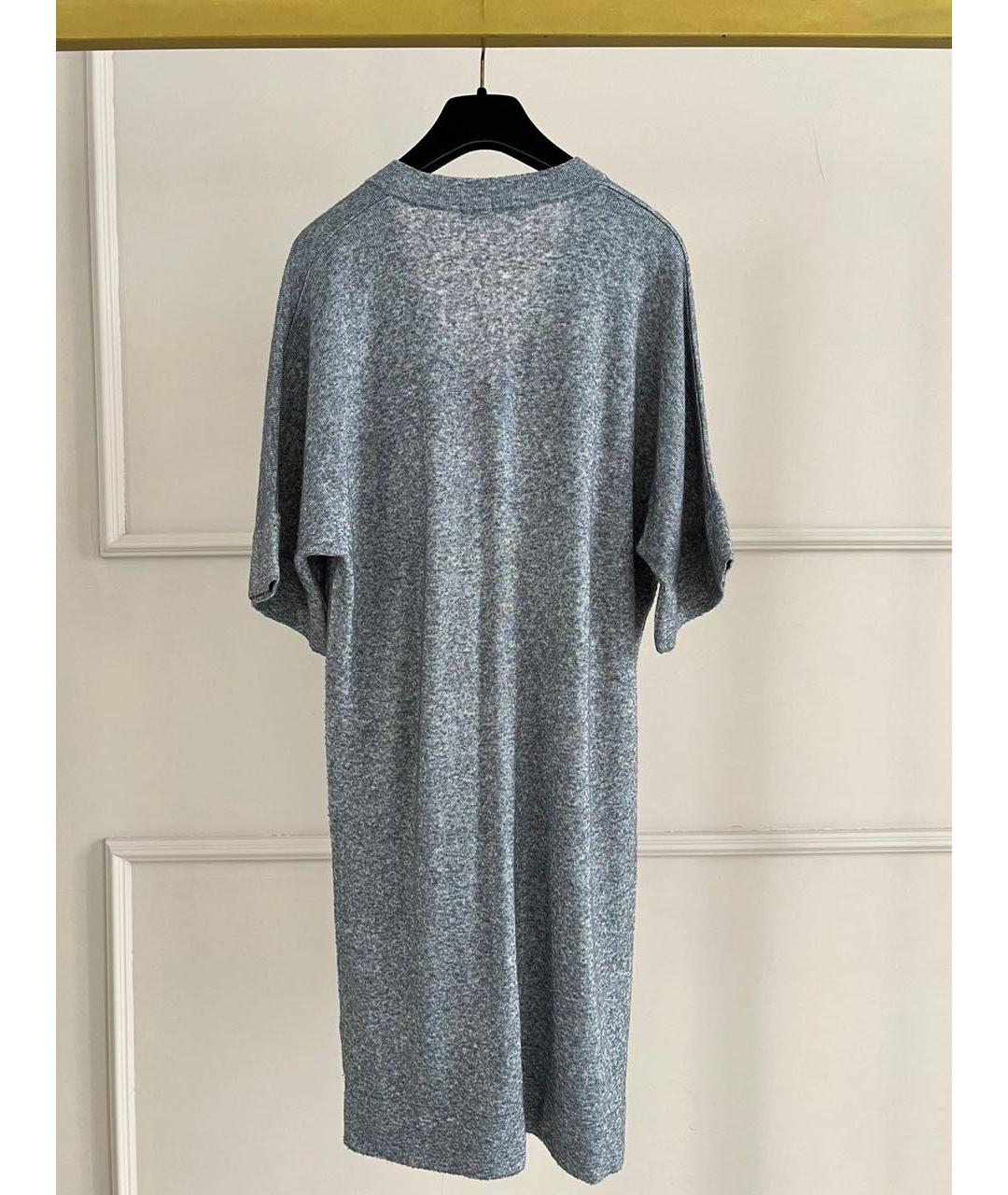 032C Серое повседневное платье, фото 3