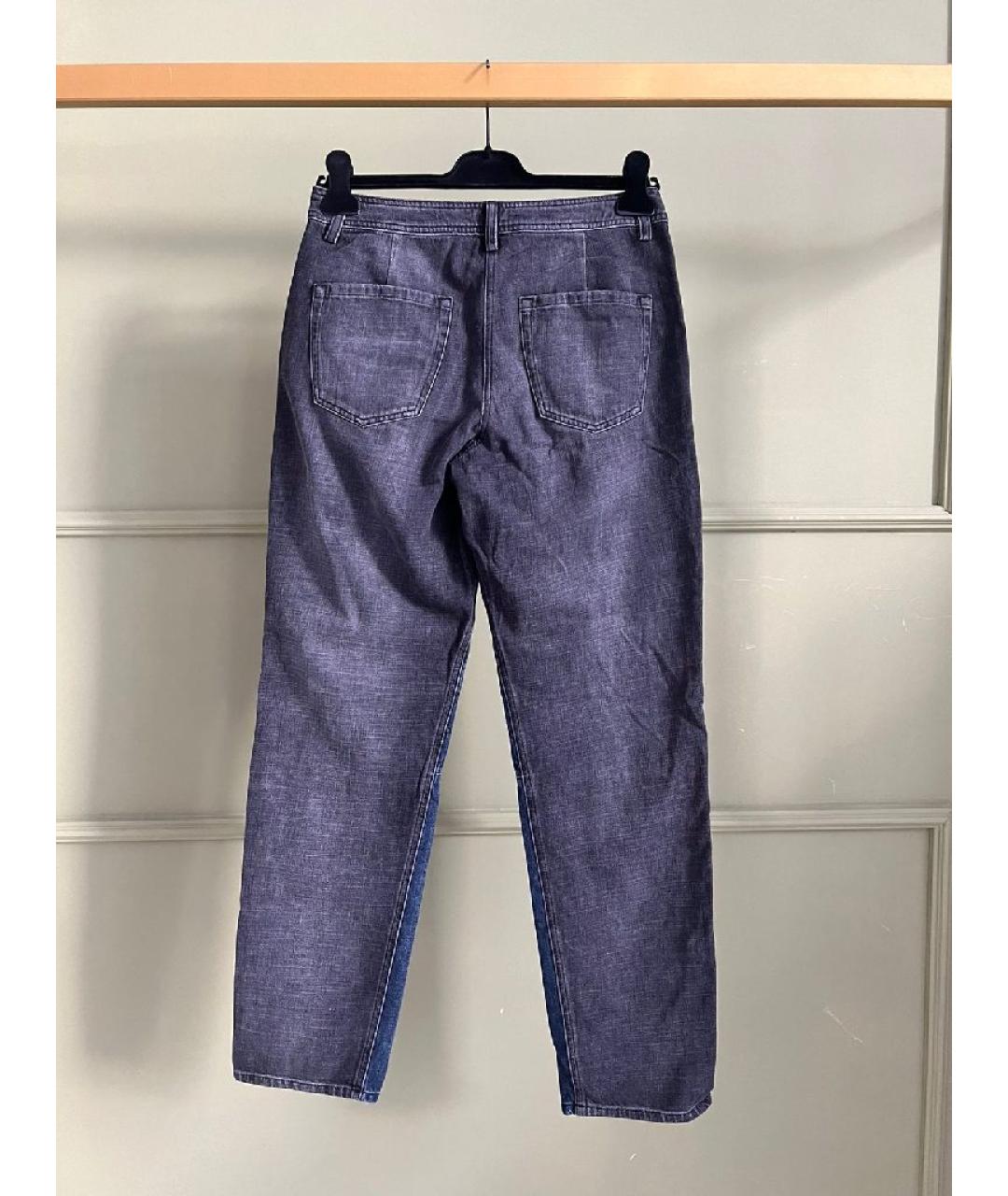 CHANEL Серые хлопковые прямые джинсы, фото 2