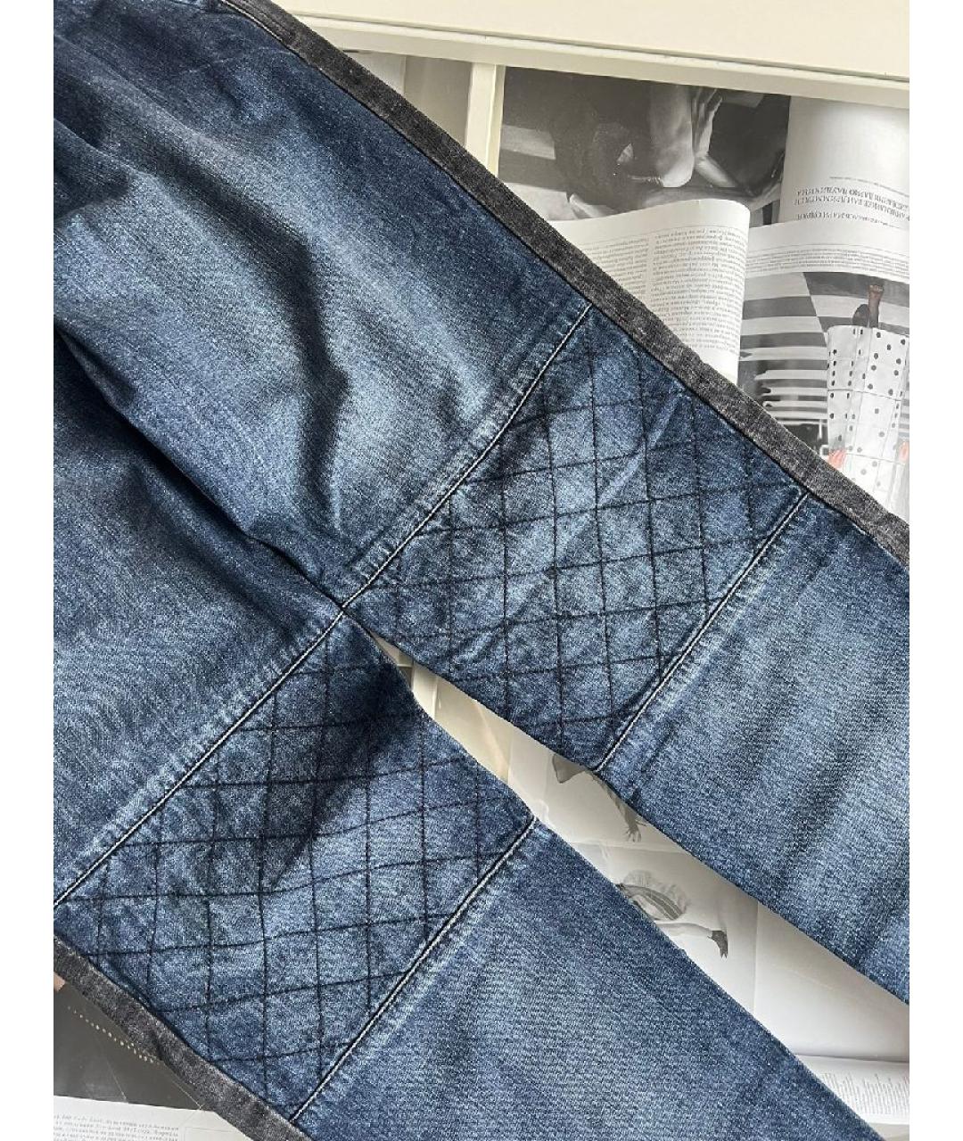 CHANEL Серые хлопковые прямые джинсы, фото 4