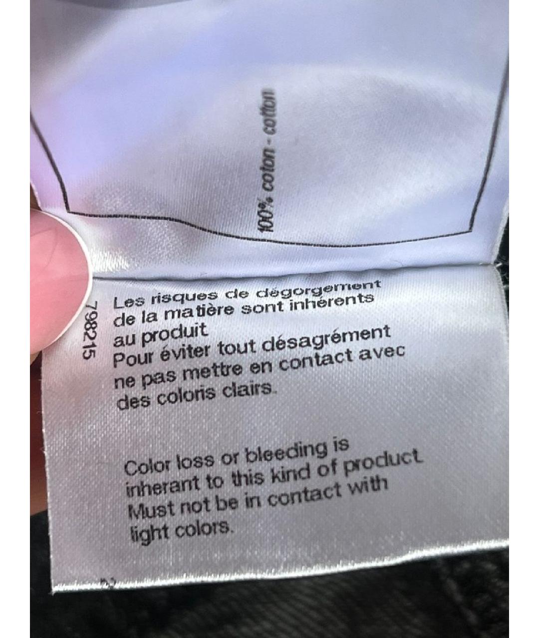 CHANEL Серые хлопковые прямые джинсы, фото 6