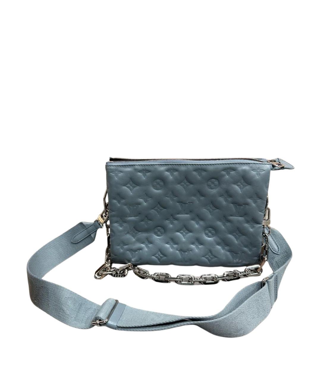 LOUIS VUITTON Голубая кожаная сумка через плечо, фото 1