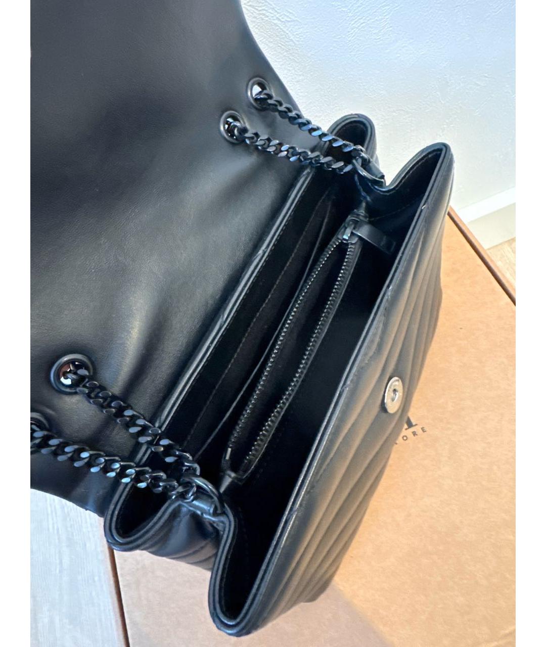 SAINT LAURENT Черная кожаная сумка через плечо, фото 4