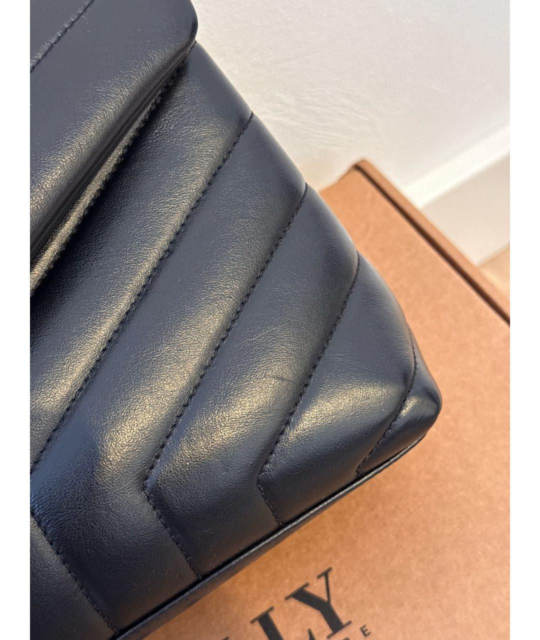 SAINT LAURENT Черная кожаная сумка через плечо, фото 8