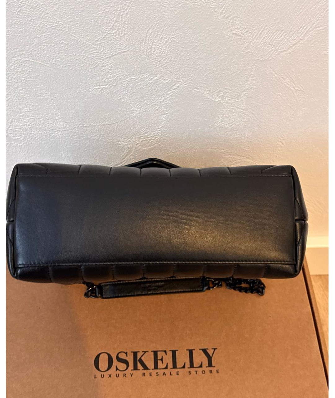 SAINT LAURENT Черная кожаная сумка через плечо, фото 7