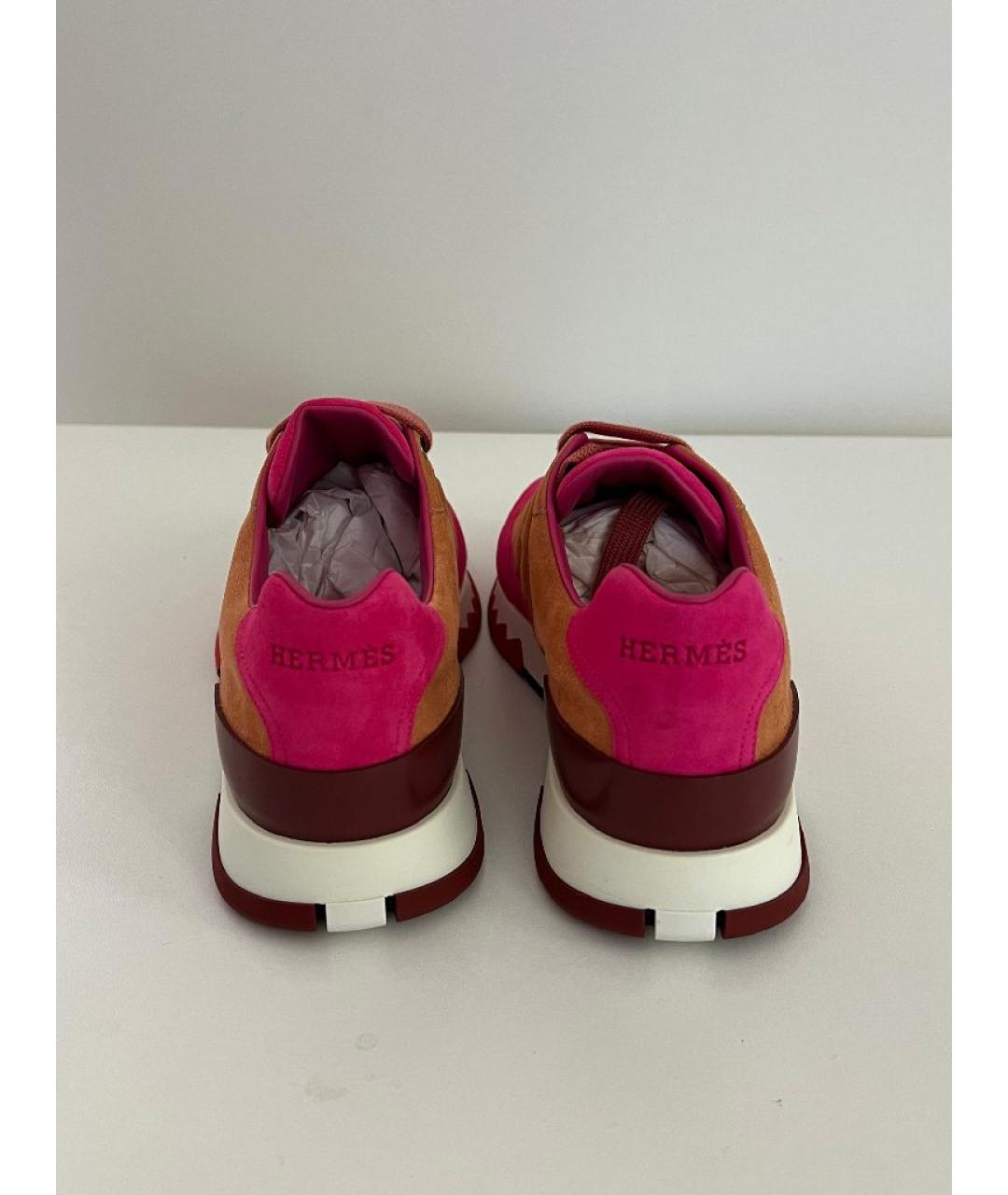 HERMES Мульти замшевые кроссовки, фото 4