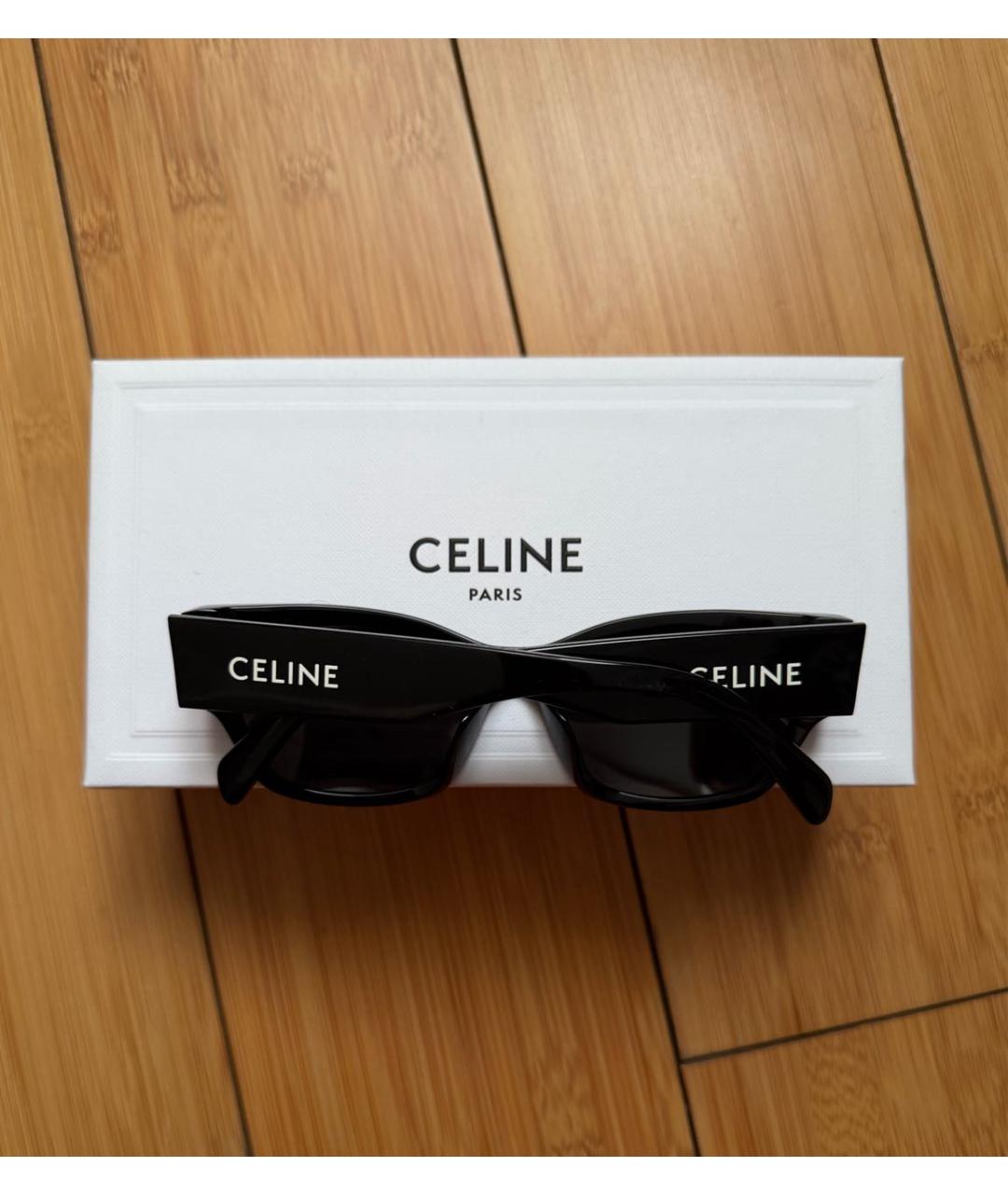 CELINE Черные пластиковые солнцезащитные очки, фото 3