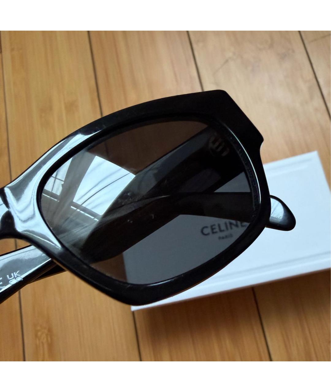 CELINE Черные пластиковые солнцезащитные очки, фото 4