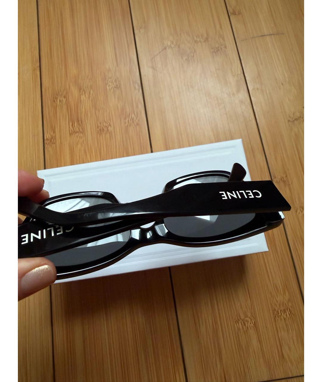 CELINE Черные пластиковые солнцезащитные очки, фото 2