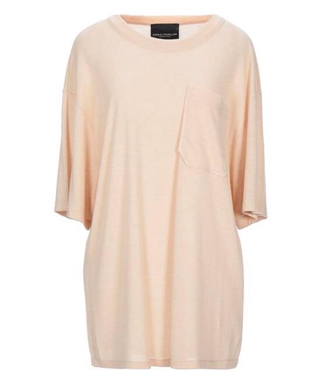 ERIKA CAVALLINI Бежевая вискозная футболка, фото 1