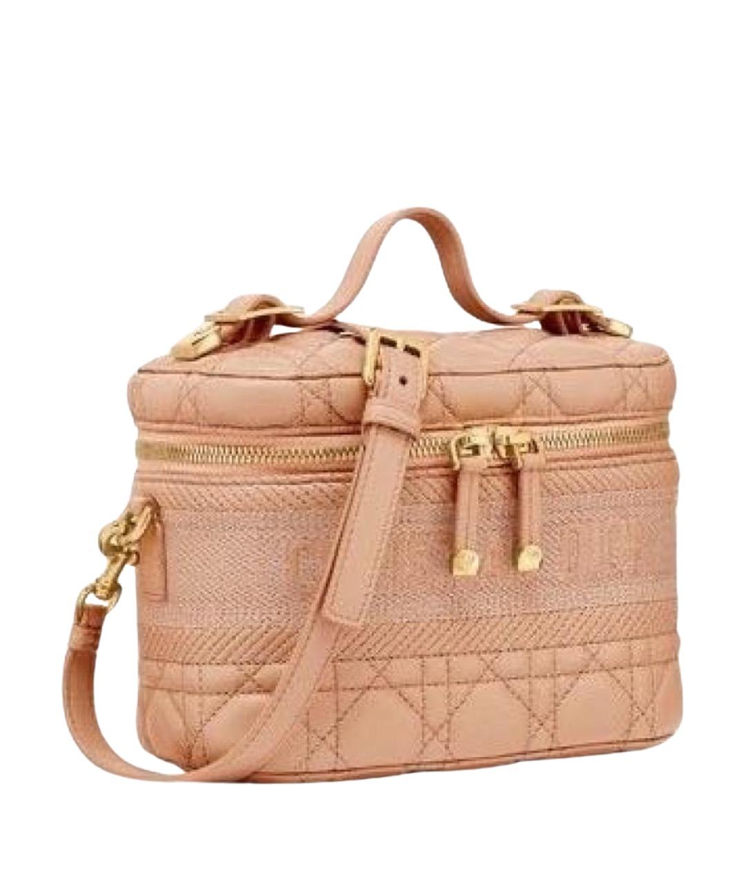 CHRISTIAN DIOR Розовая кожаная косметичка, фото 1