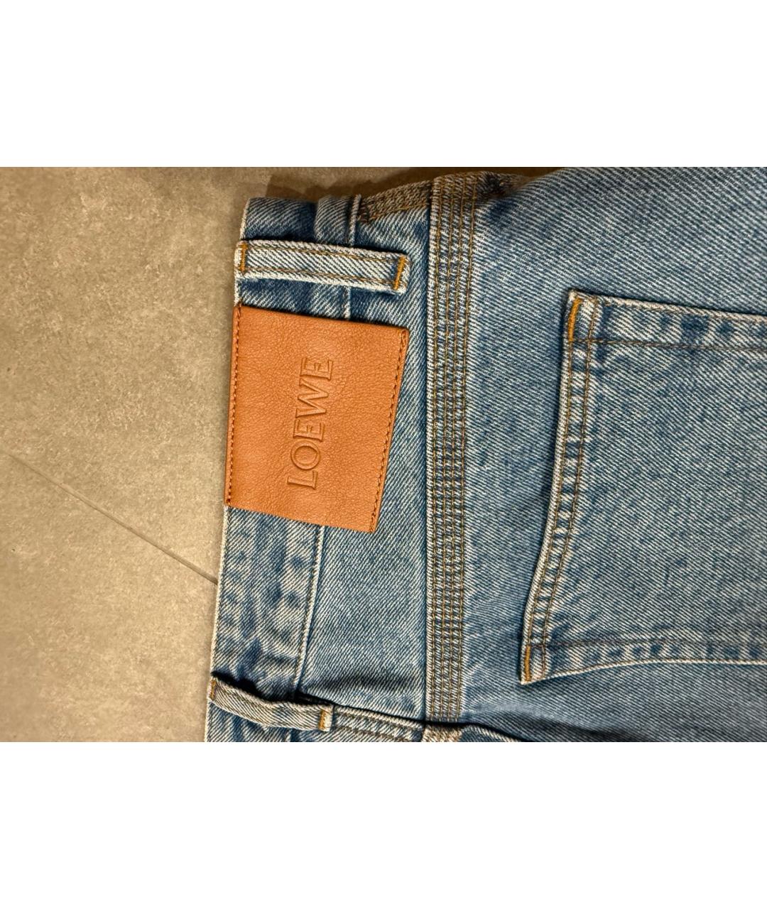 LOEWE Синие хлопковые прямые джинсы, фото 4