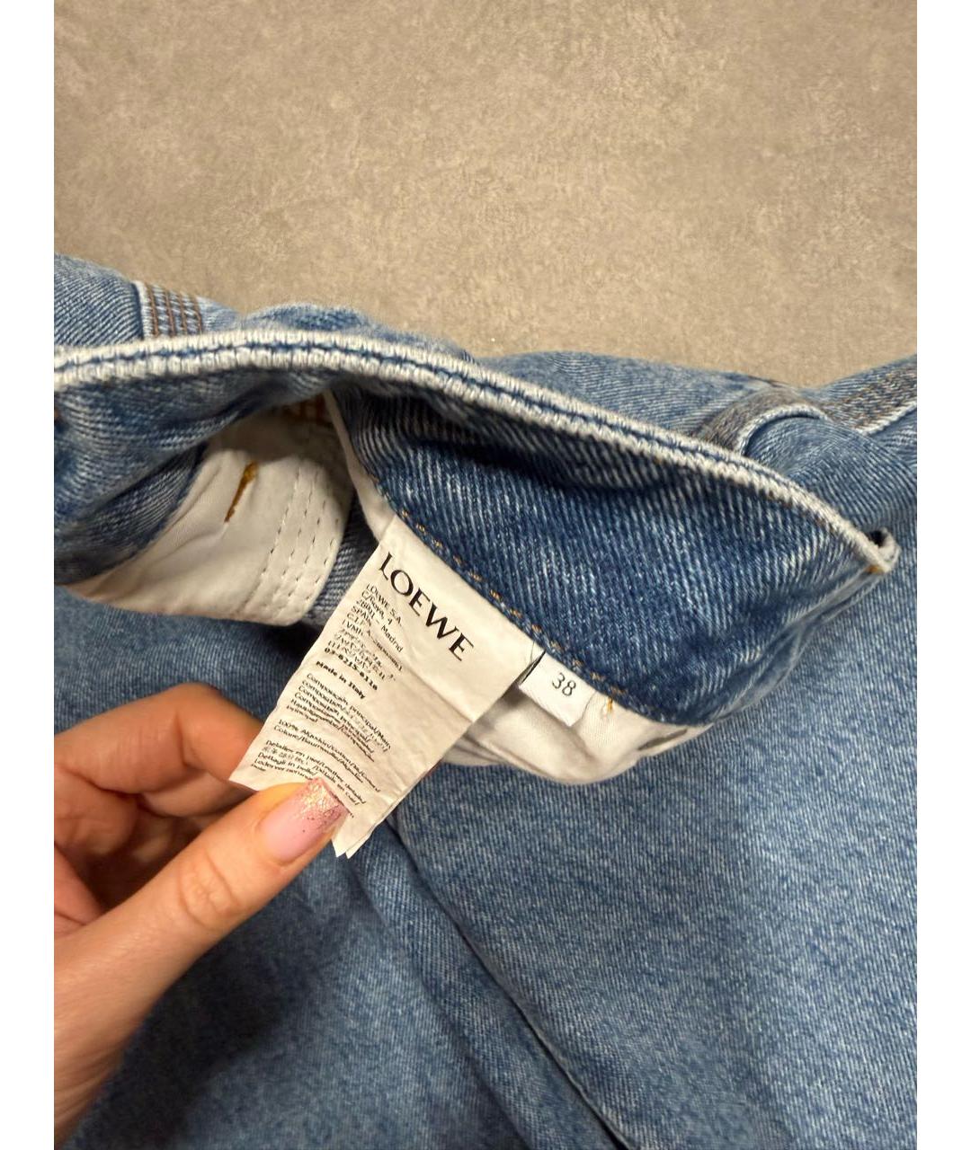 LOEWE Синие хлопковые прямые джинсы, фото 5