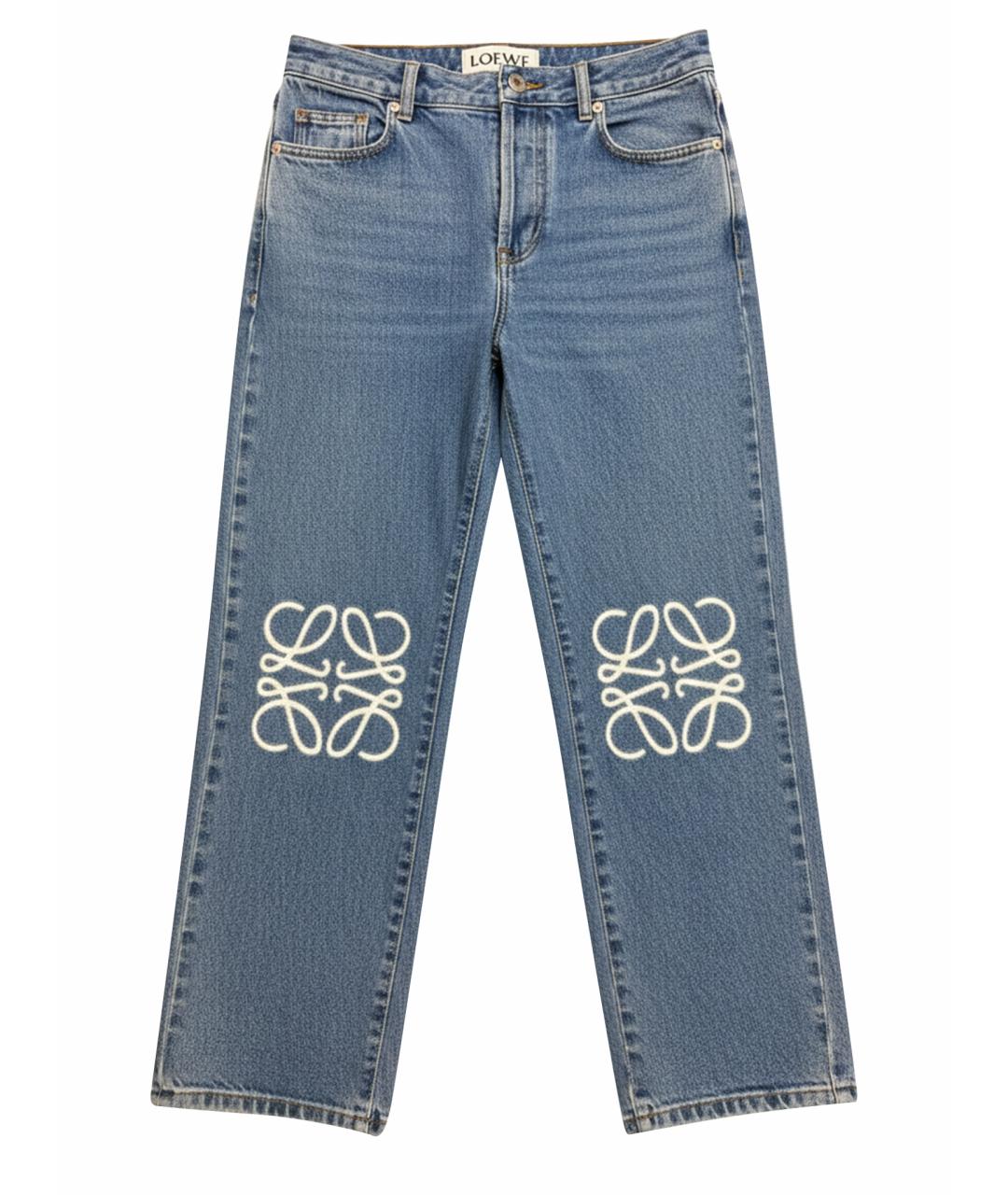LOEWE Синие хлопковые прямые джинсы, фото 1