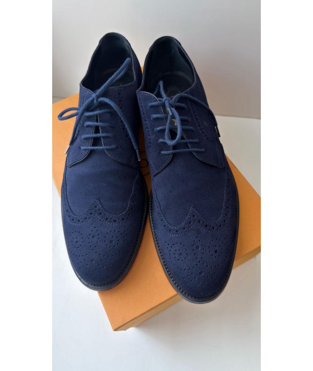 TOD'S Темно-синие замшевые туфли, фото 2