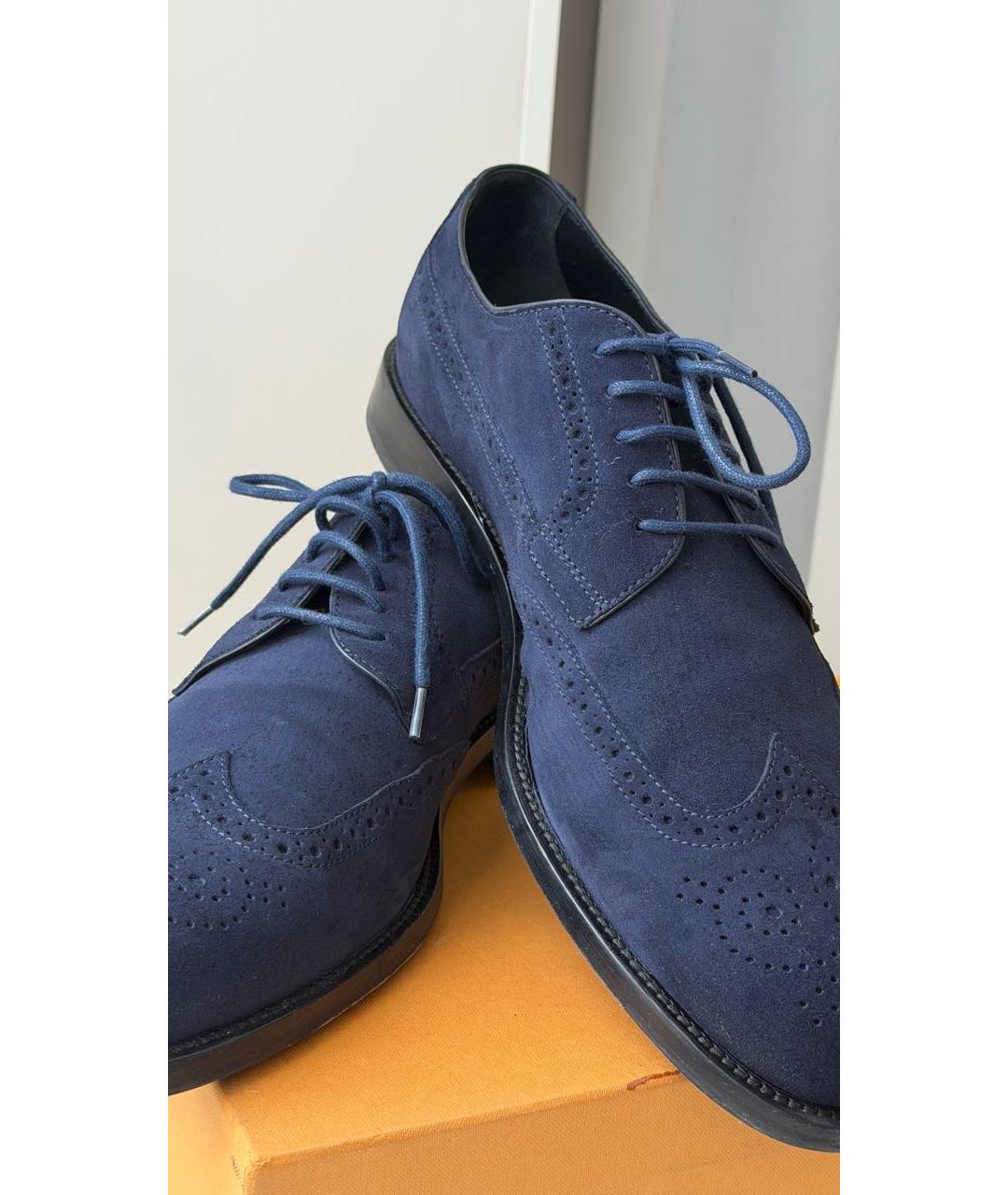 TOD'S Темно-синие замшевые туфли, фото 7