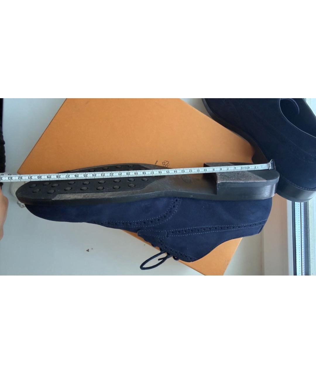 TOD'S Темно-синие замшевые туфли, фото 5