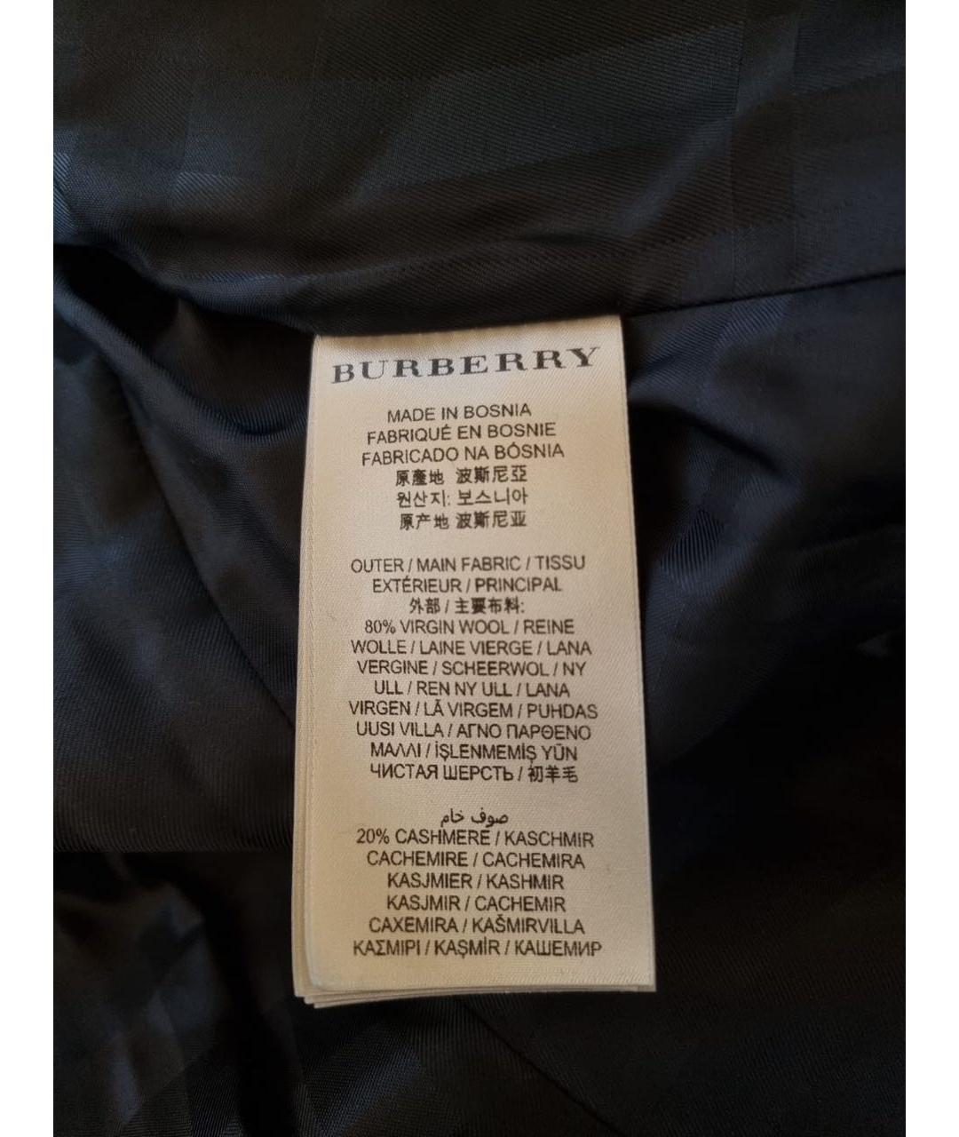 BURBERRY Черное пальто, фото 4