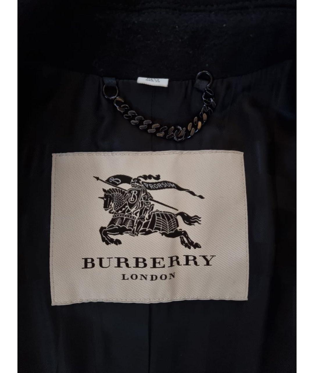 BURBERRY Черное пальто, фото 2