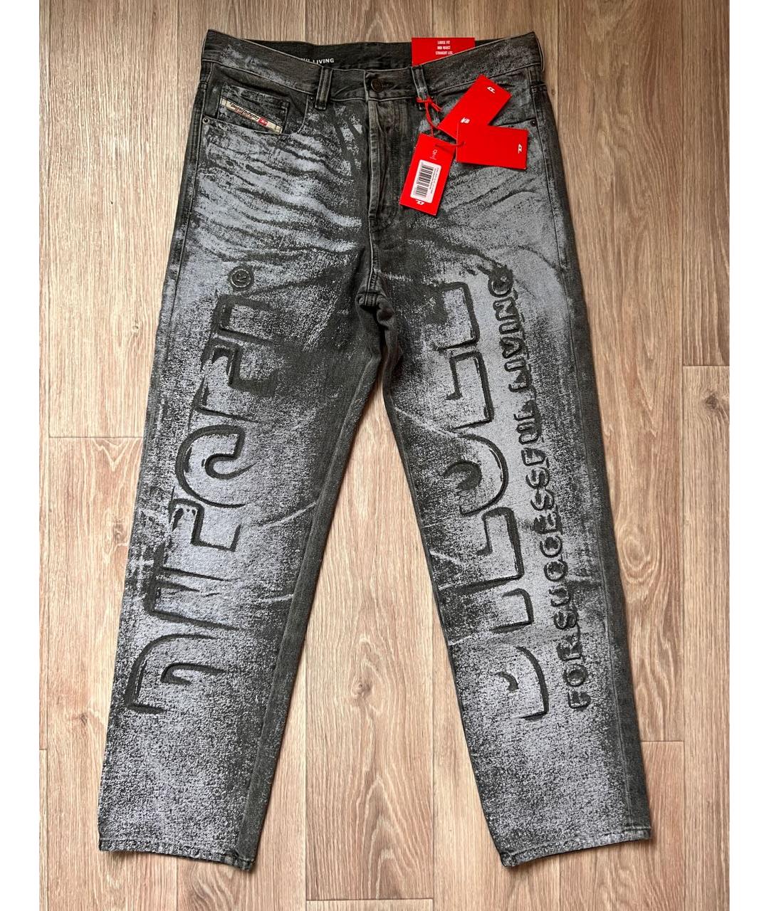 DIESEL Антрацитовые прямые джинсы, фото 7