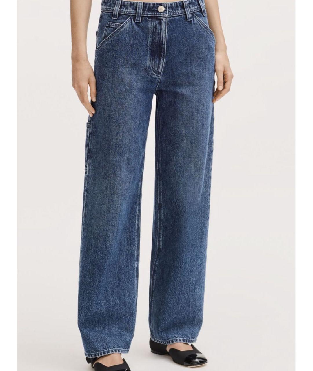 CHANEL Синие хлопковые прямые джинсы, фото 4