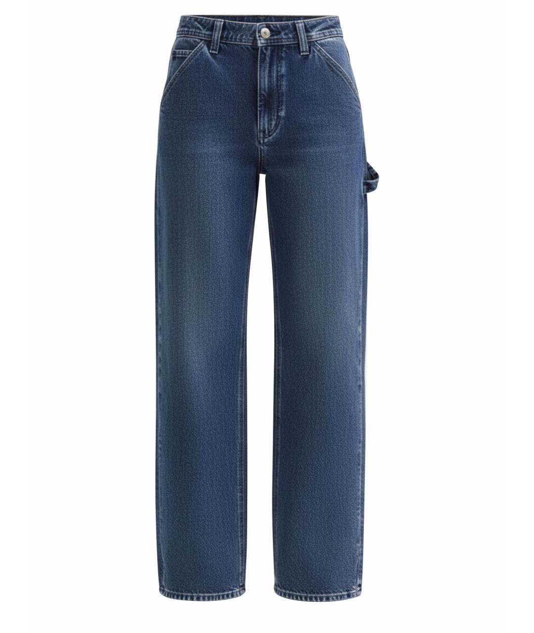 CHANEL Синие хлопковые прямые джинсы, фото 1