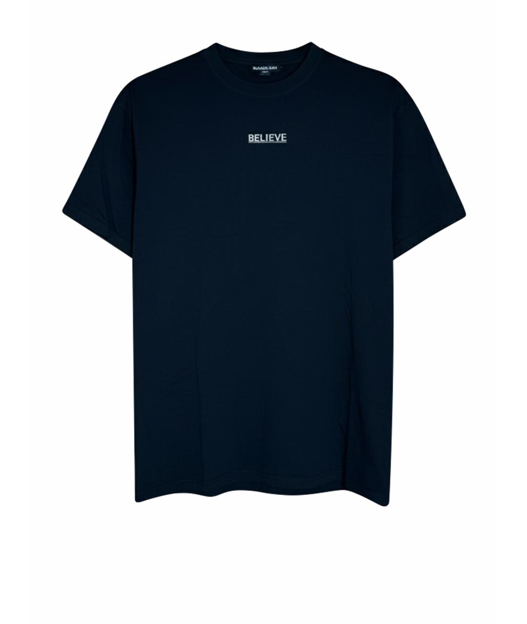 BALENCIAGA Черная хлопковая футболка, фото 1