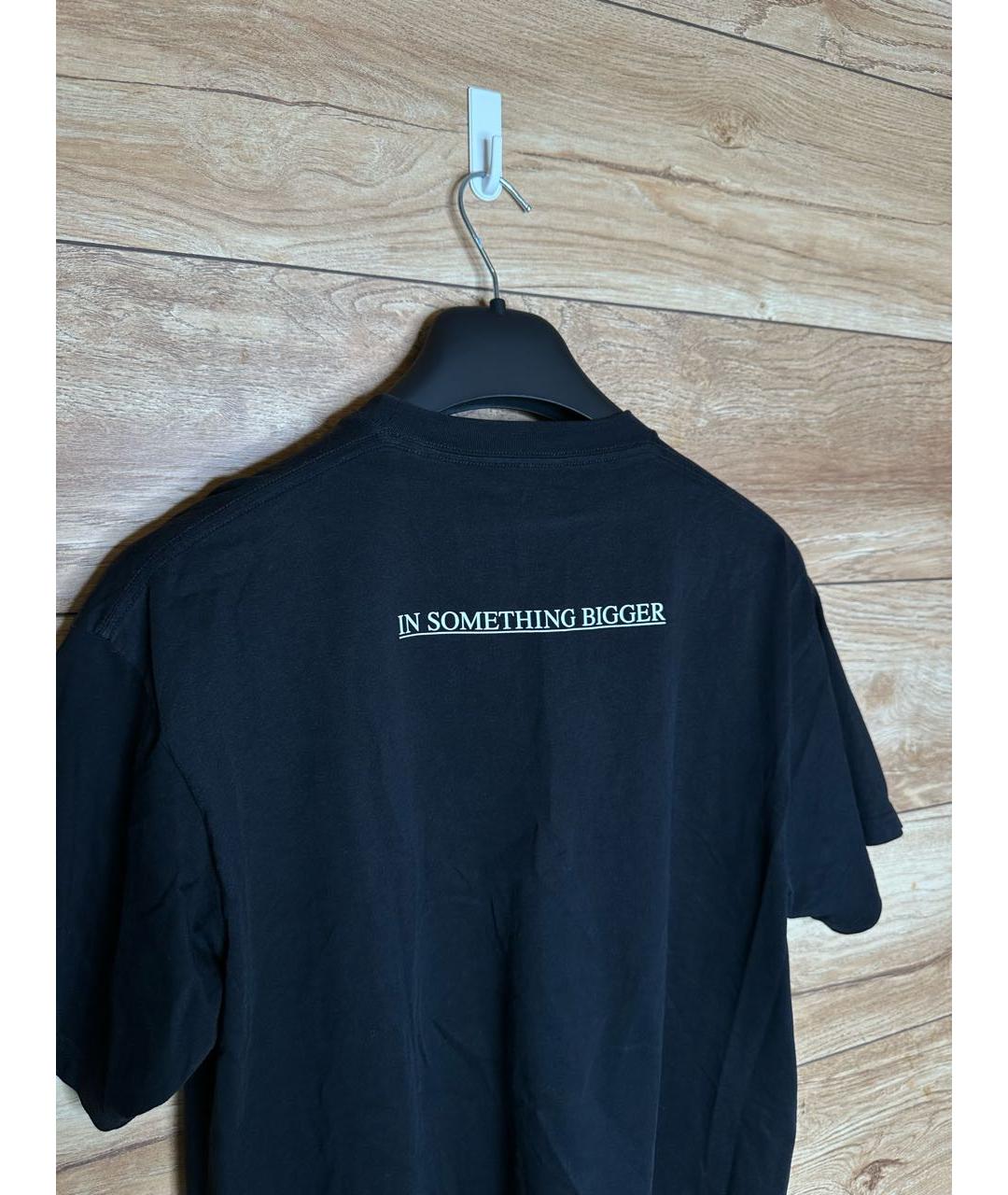 BALENCIAGA Черная хлопковая футболка, фото 2