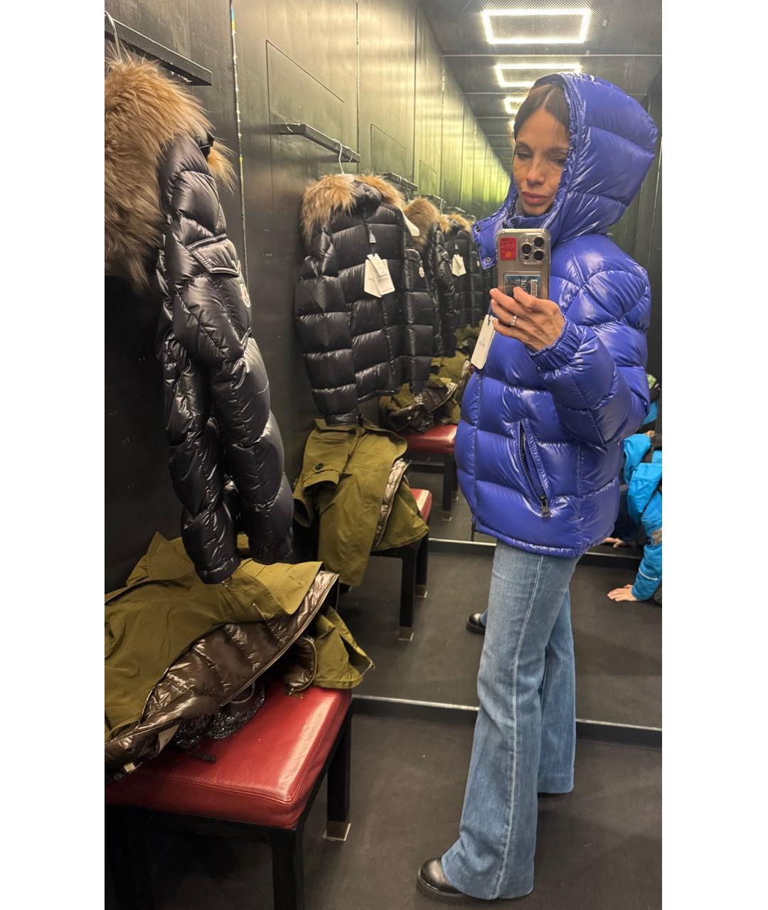 MONCLER Темно-синий пуховик, фото 3