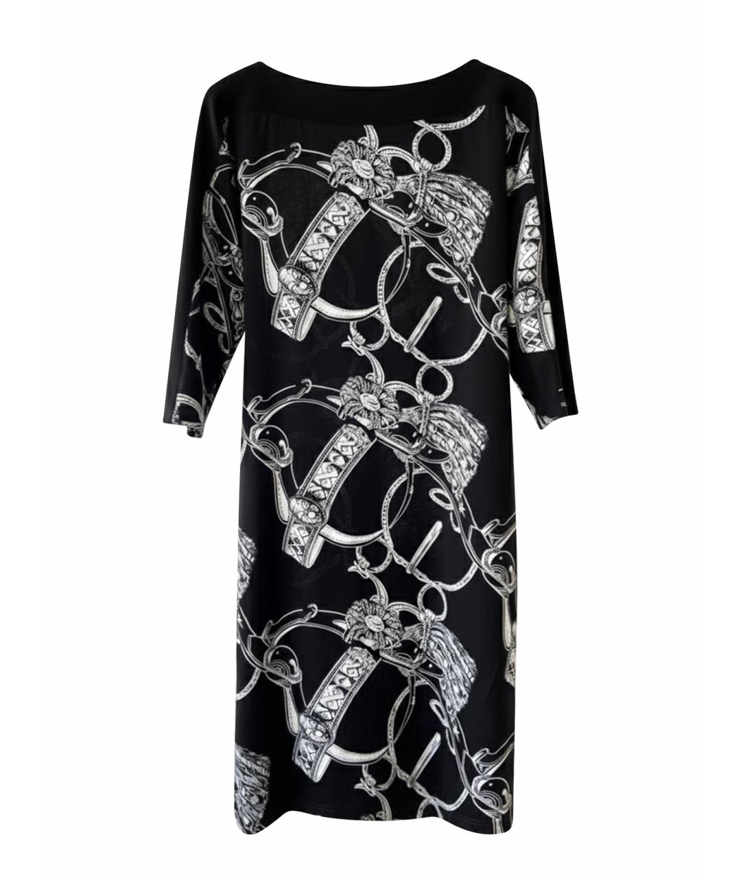 HERMES Черная шелковая блузы, фото 1