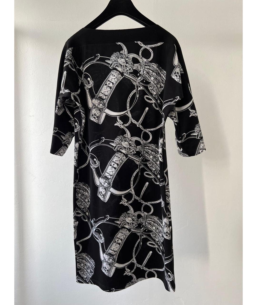 HERMES Черная шелковая блузы, фото 3