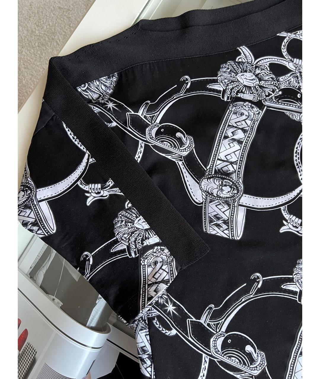 HERMES Черная шелковая блузы, фото 6