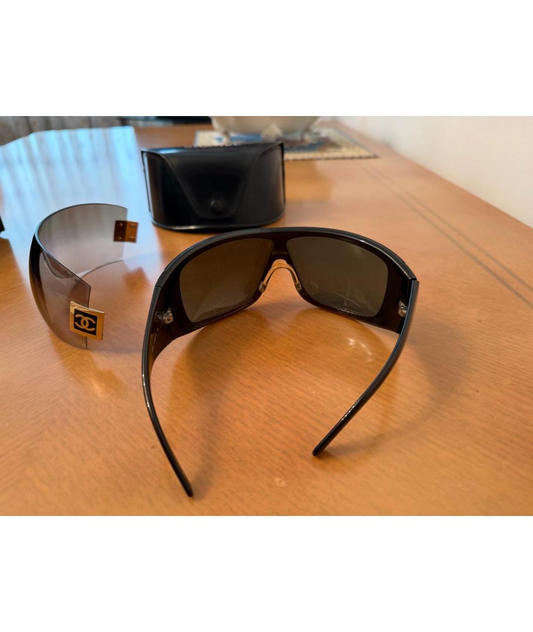 CHANEL Черные пластиковые солнцезащитные очки, фото 6