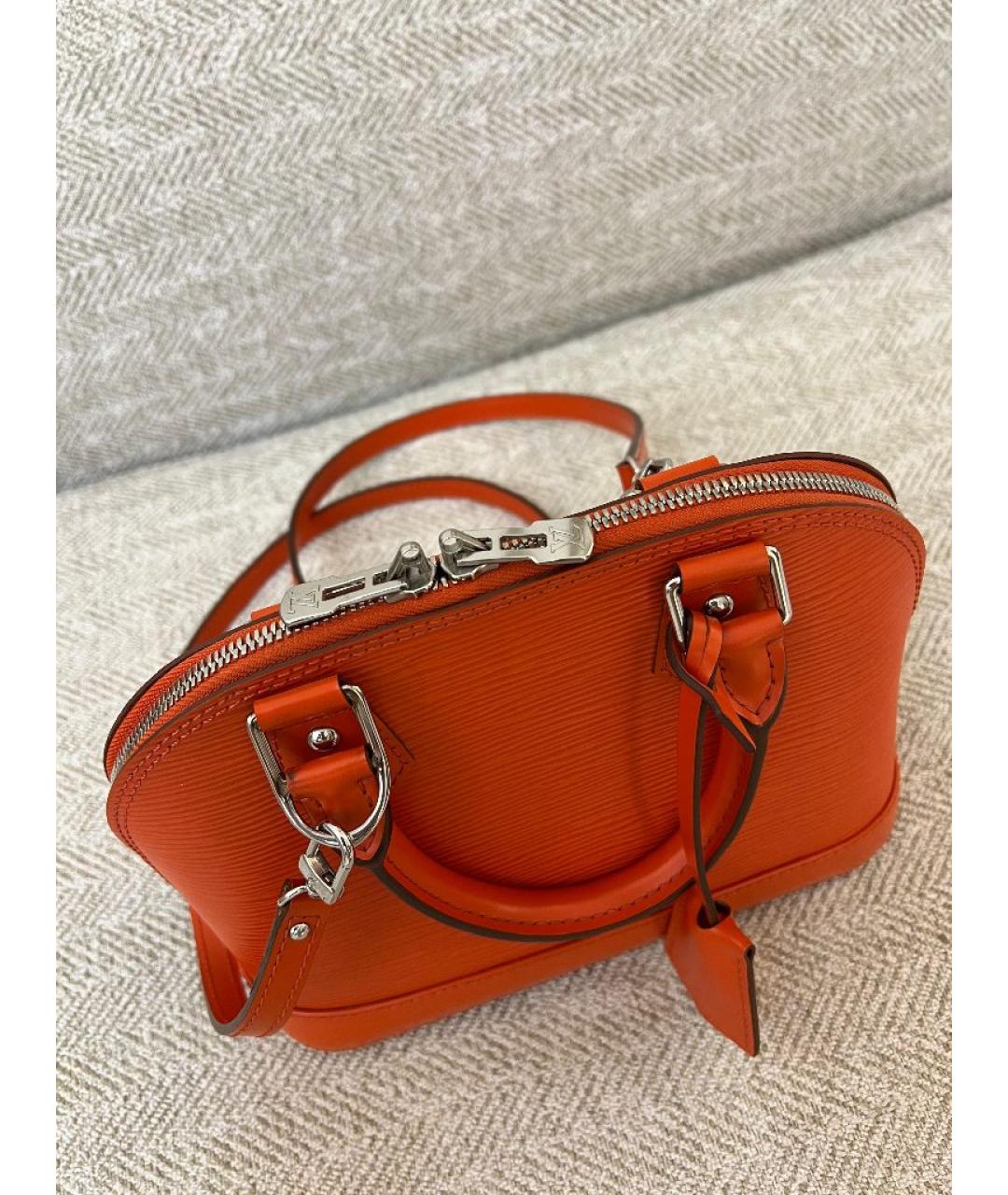 LOUIS VUITTON Оранжевая кожаная сумка через плечо, фото 7