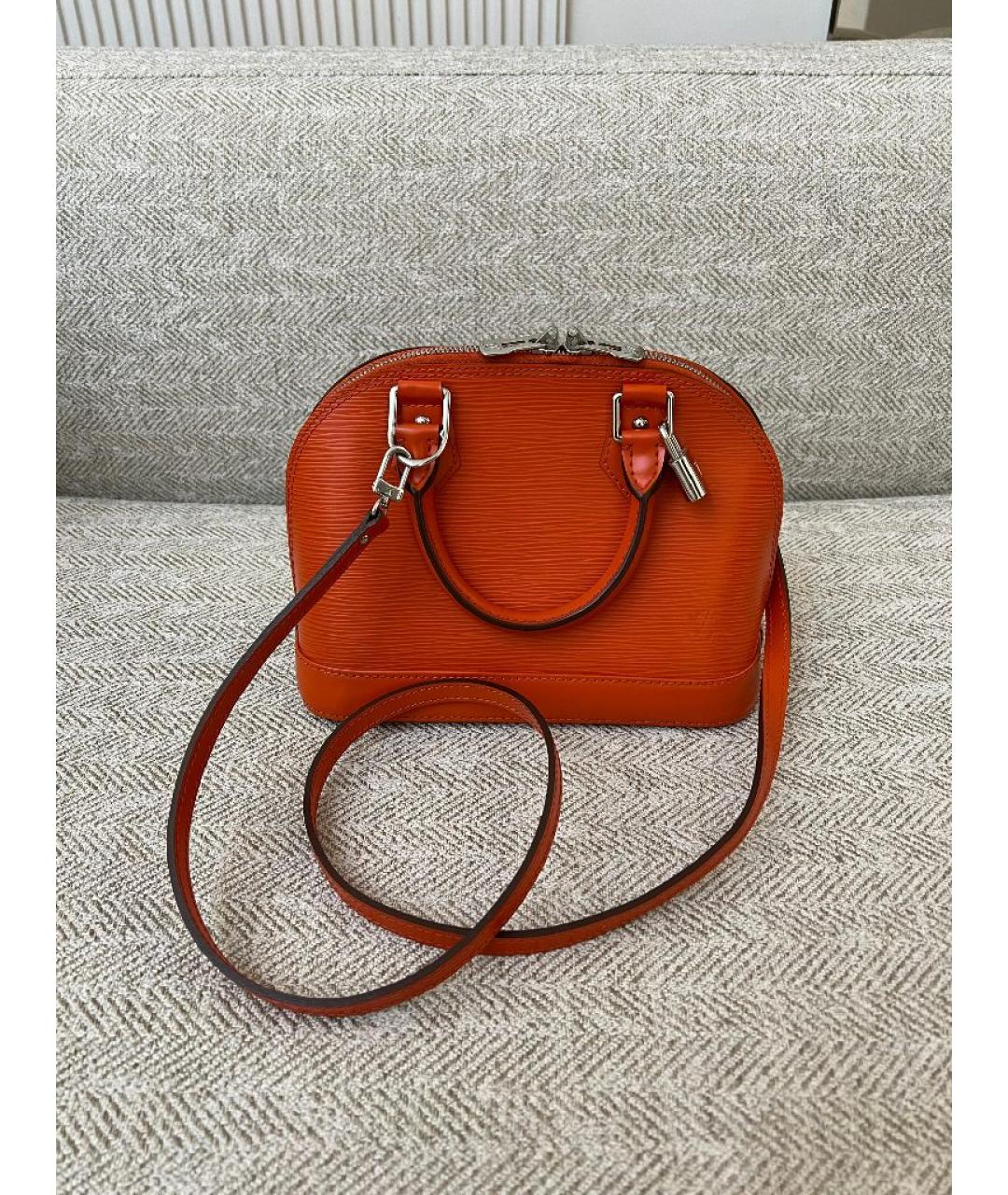 LOUIS VUITTON Оранжевая кожаная сумка через плечо, фото 8