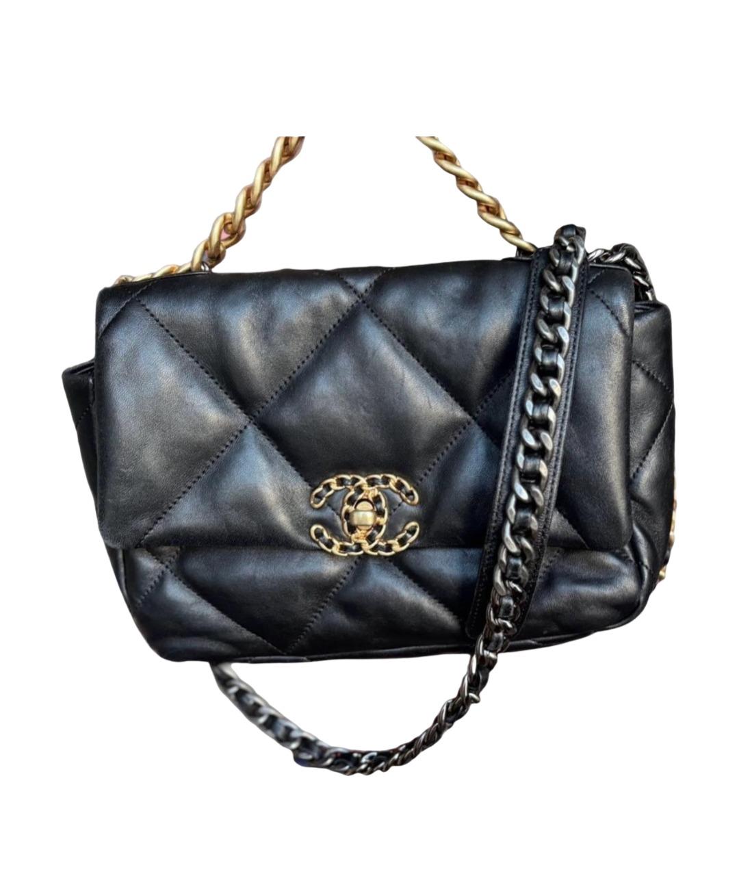 CHANEL Черная кожаная сумка через плечо, фото 1