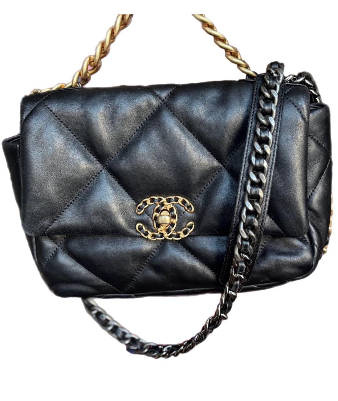 CHANEL Черная кожаная сумка через плечо, фото 6