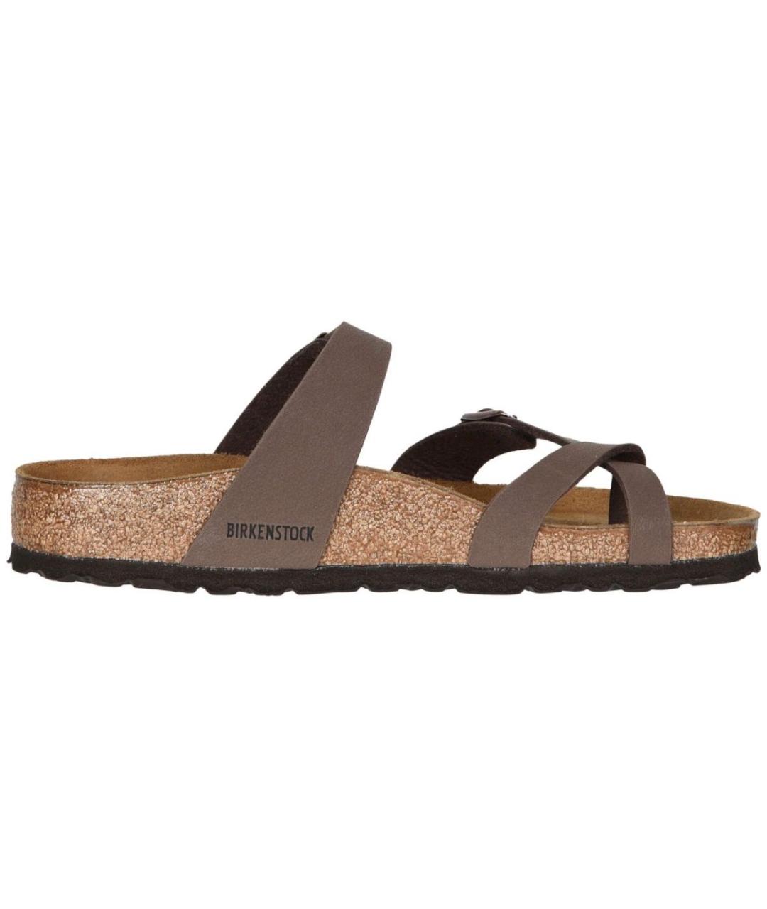 BIRKENSTOCK Коричневые кожаные сандалии, фото 3